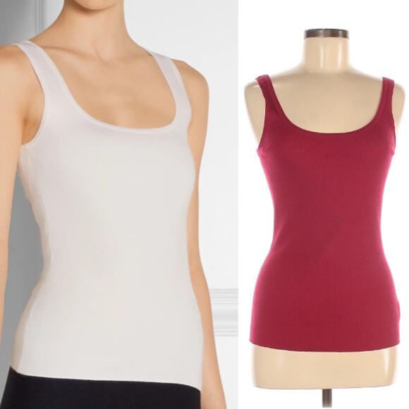 Michael Kors collection cashmere ribbed tank sz M - Picture 2 of 6